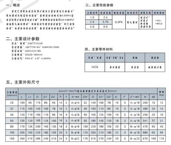 AH42F型彈簧封閉式安全回流閥